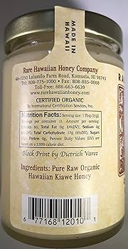 その他 加工食品 Rare Hawaiian Organic White Kiawe Honey Rare Hawaiian Organic White Kiawe Honey 3 oz